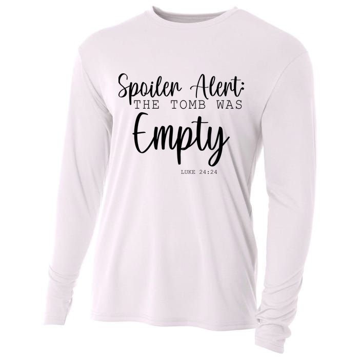 Spoiler Alert The Tomb Was Empty Luke 24:24 Cooling Performance Long Sleeve Crew