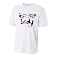 Spoiler Alert The Tomb Was Empty Luke 24:24 Youth Performance Sprint T-Shirt