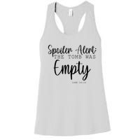 Spoiler Alert The Tomb Was Empty Luke 24:24 Women's Racerback Tank