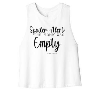 Spoiler Alert The Tomb Was Empty Luke 24:24 Women's Racerback Cropped Tank