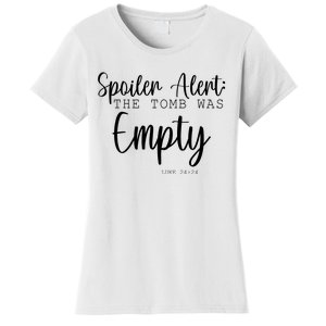 Spoiler Alert The Tomb Was Empty Luke 24:24 Women's T-Shirt