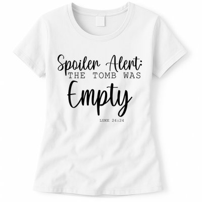 Spoiler Alert The Tomb Was Empty Luke 24:24 Womens T-Shirt
