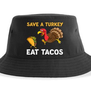 Save A Turkey Eat Tacos Thanksgiving Sustainable Bucket Hat