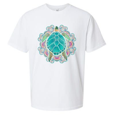 Sea Animal Turtle Lover Polynesian Tattoo Tribal Turtle Sueded Cloud Jersey T-Shirt