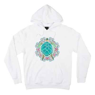 Sea Animal Turtle Lover Polynesian Tattoo Tribal Turtle Hoodie