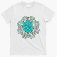 Sea Animal Turtle Lover Polynesian Tattoo Tribal Turtle T-Shirt