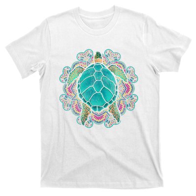 Sea Animal Turtle Lover Polynesian Tattoo Tribal Turtle T-Shirt