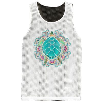 Sea Animal Turtle Lover Polynesian Tattoo Tribal Turtle Mesh Reversible Basketball Jersey Tank