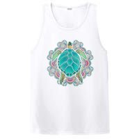 Sea Animal Turtle Lover Polynesian Tattoo Tribal Turtle PosiCharge Competitor Tank