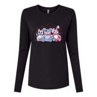 Stuffed Animals Trio Womens Cotton Relaxed Long Sleeve T-Shirt