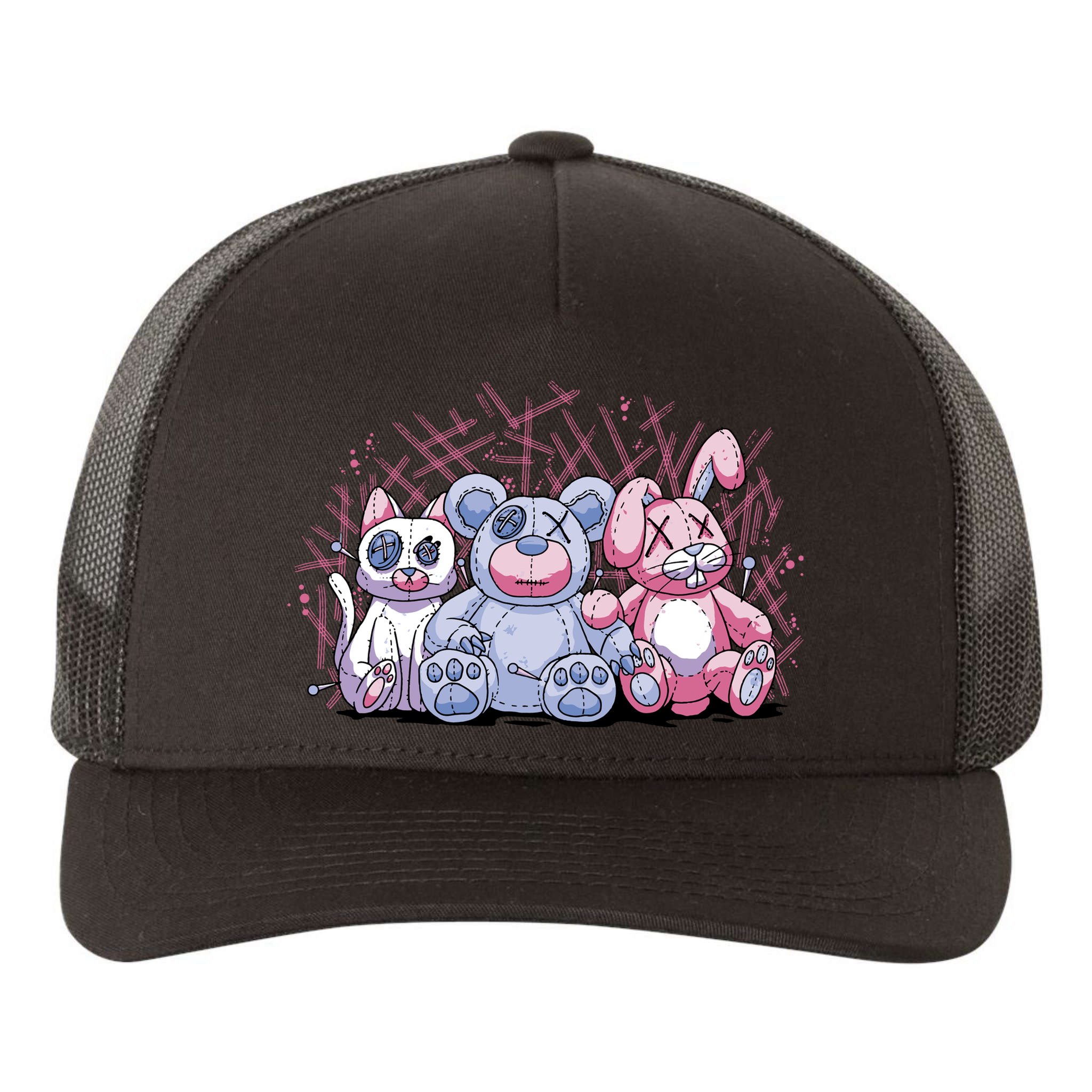 Stuffed Animals Trio Yupoong Adult 5-Panel Trucker Hat
