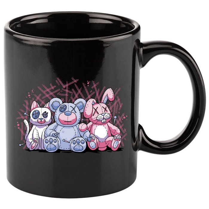 Stuffed Animals Trio 11oz C Handle Ceramic Mug