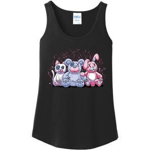 Stuffed Animals Trio Ladies Essential Tank