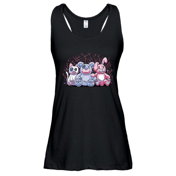 Stuffed Animals Trio Ladies Essential Flowy Tank