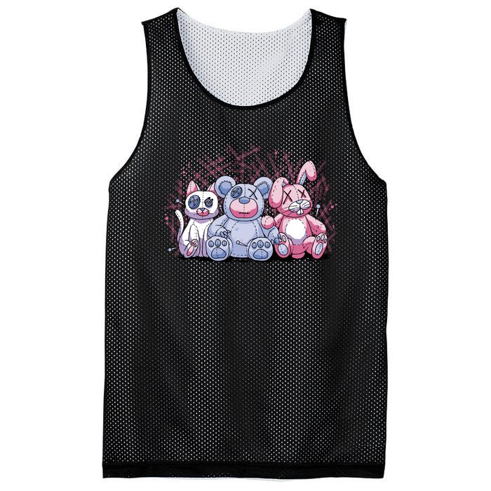 Stuffed Animals Trio Mesh Reversible Basketball Jersey Tank