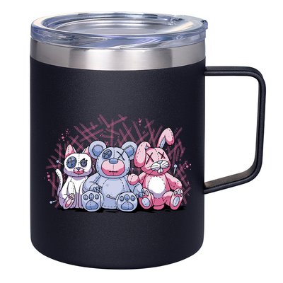 Stuffed Animals Trio 12oz Stainless Steel Coffee Mug