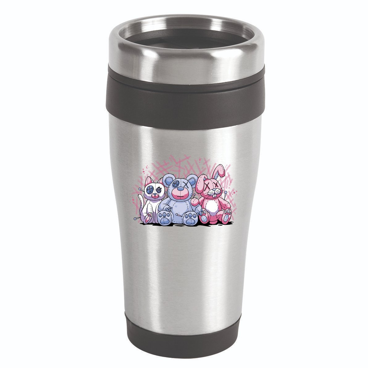 Stuffed Animals Trio 16oz Travel Tumbler