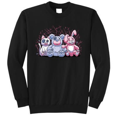 Stuffed Animals Trio Tall Sweatshirt