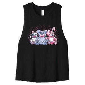 Stuffed Animals Trio Women's Racerback Cropped Tank