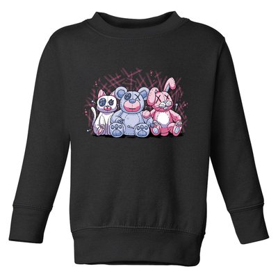 Stuffed Animals Trio Toddler Sweatshirt