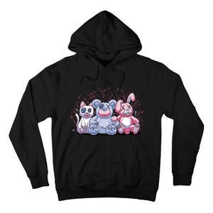 Stuffed Animals Trio Tall Hoodie