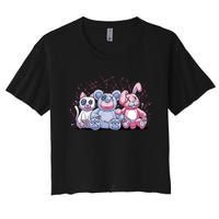 Stuffed Animals Trio Women's Crop Top Tee