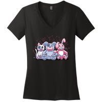 Stuffed Animals Trio Women's V-Neck T-Shirt