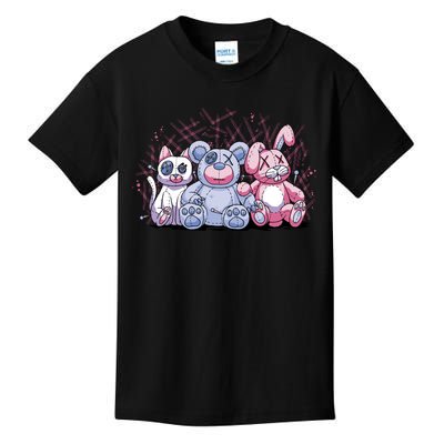 Stuffed Animals Trio Kids T-Shirt