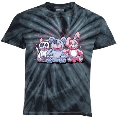 Stuffed Animals Trio Kids Tie-Dye T-Shirt