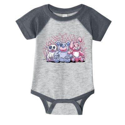 Stuffed Animals Trio Infant Baby Jersey Bodysuit