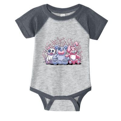 Stuffed Animals Trio Infant Baby Jersey Bodysuit