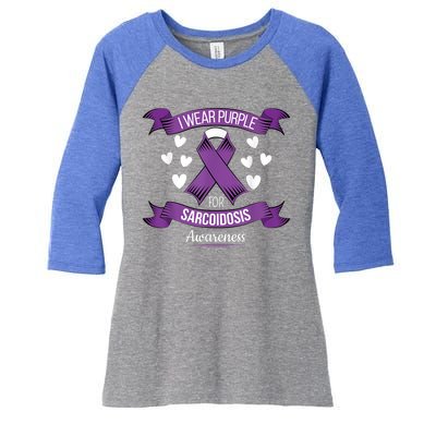 Sarcoidosis Awareness Tee For Sarcoidosis Awareness Month Gift Women's Tri-Blend 3/4-Sleeve Raglan Shirt