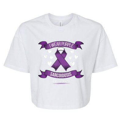 Sarcoidosis Awareness Tee For Sarcoidosis Awareness Month Gift Bella+Canvas Jersey Crop Tee