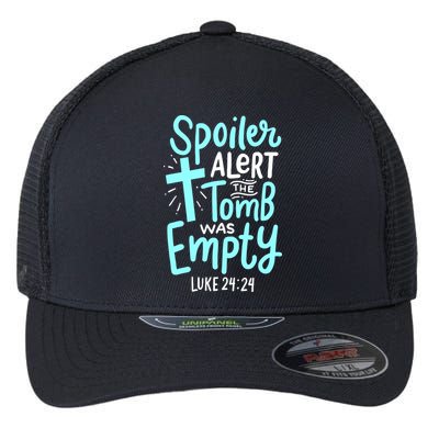 Spoiler Alert Tomb Was Empty Easter Religious Christian Gift Flexfit Unipanel Trucker Cap
