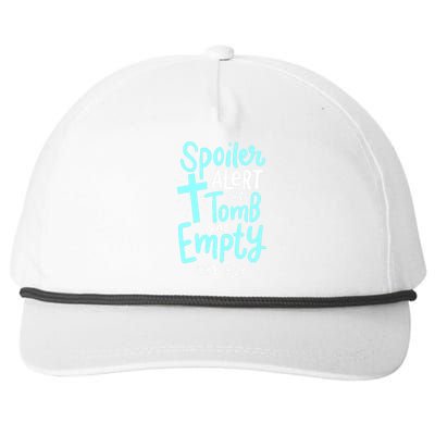 Spoiler Alert Tomb Was Empty Easter Religious Christian Gift Snapback Five-Panel Rope Hat