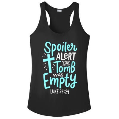 Spoiler Alert Tomb Was Empty Easter Religious Christian Gift Ladies PosiCharge Competitor Racerback Tank