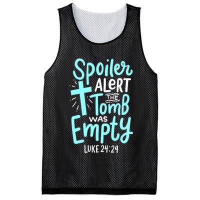 Spoiler Alert Tomb Was Empty Easter Religious Christian Gift Mesh Reversible Basketball Jersey Tank