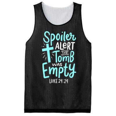 Spoiler Alert Tomb Was Empty Easter Religious Christian Gift Mesh Reversible Basketball Jersey Tank