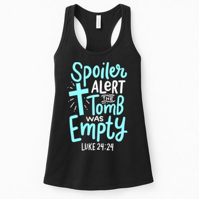 Spoiler Alert Tomb Was Empty Easter Religious Christian Gift Womens Tank Top