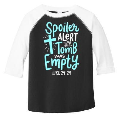 Spoiler Alert Tomb Was Empty Easter Religious Christian Gift Toddler Fine Jersey T-Shirt