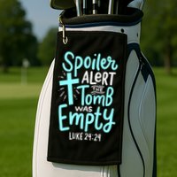 Spoiler Alert Tomb Was Empty Easter Religious Christian Gift Golf Towel
