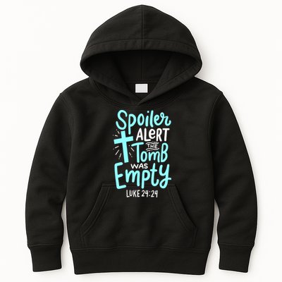 Spoiler Alert Tomb Was Empty Easter Religious Christian Gift Kids Hoodie