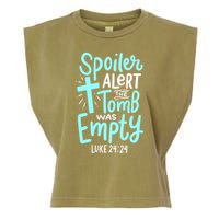 Spoiler Alert Tomb Was Empty Easter Religious Christian Gift Garment-Dyed Women's Muscle Tee