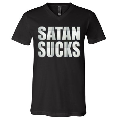 Satan Sucks V-Neck T-Shirt