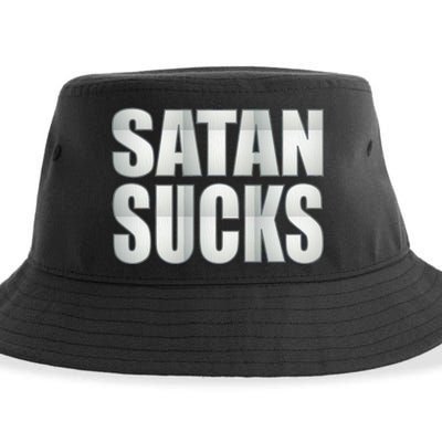 Satan Sucks Sustainable Bucket Hat