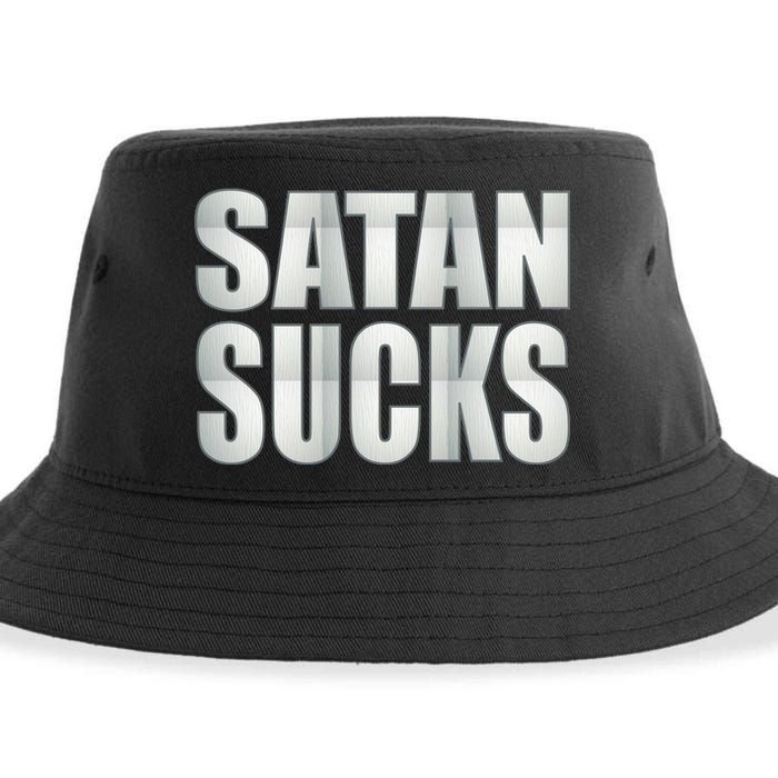 Satan Sucks Sustainable Bucket Hat