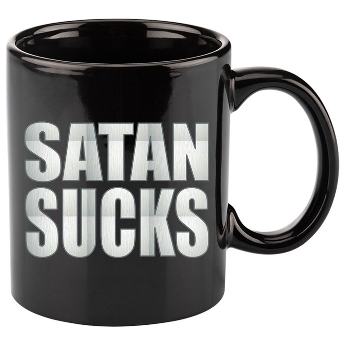 Satan Sucks 11oz C Handle Ceramic Mug