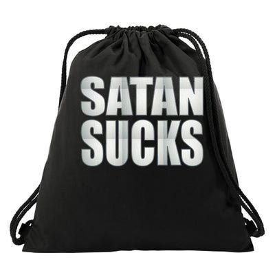 Satan Sucks Drawstring Bag