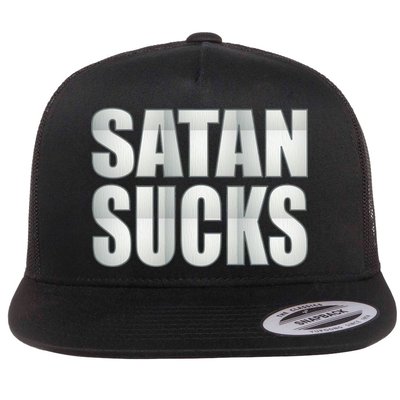 Satan Sucks Flat Bill Trucker Hat