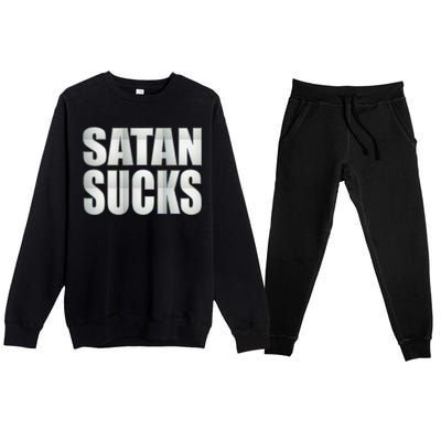 Satan Sucks Premium Crewneck Sweatsuit Set